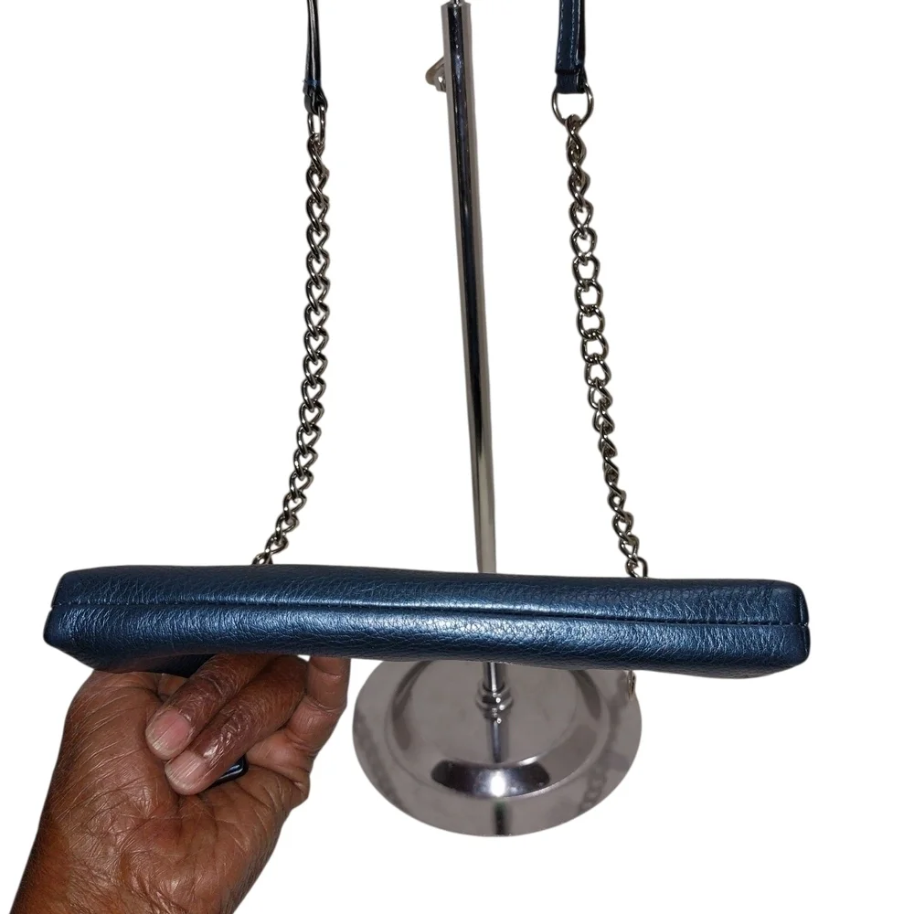 Coach Blue Crossbody Bag with Chain Strap